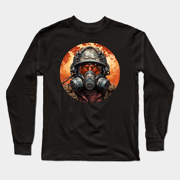 Firefighter Long Sleeve T-Shirt by Nightarcade